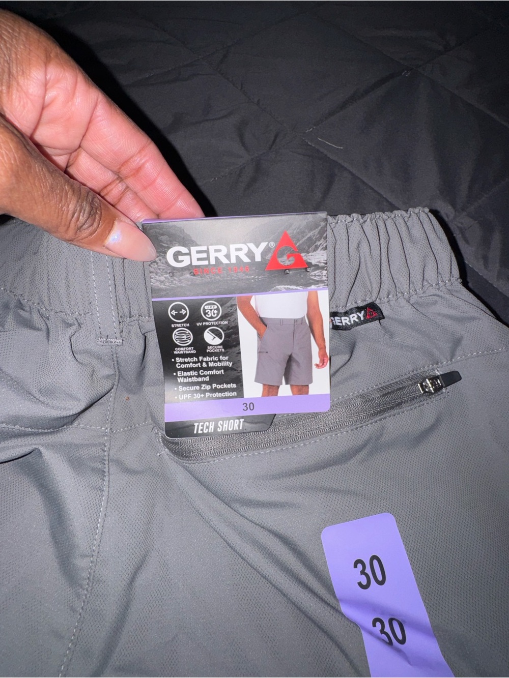 Gerry Weber Men's Light Gray Hybrid Cargo Shorts - Picture 3 of 3